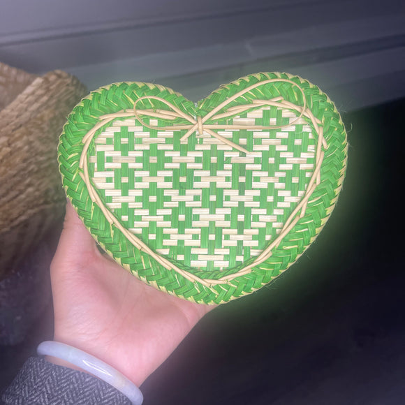 Green Heart Basket Small