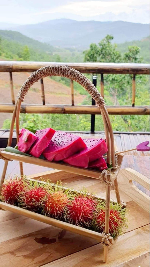 Bamboo Dessert Display Double Layer