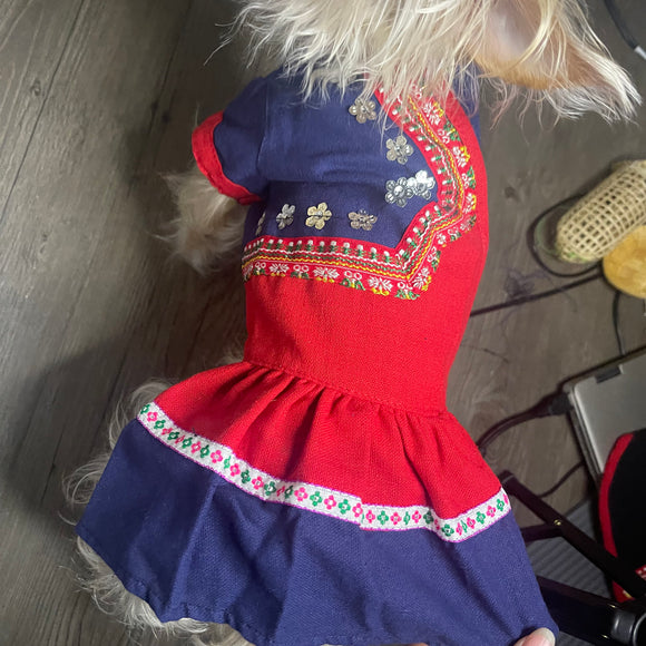 Ethnic Dog Outfit Female Dress 6