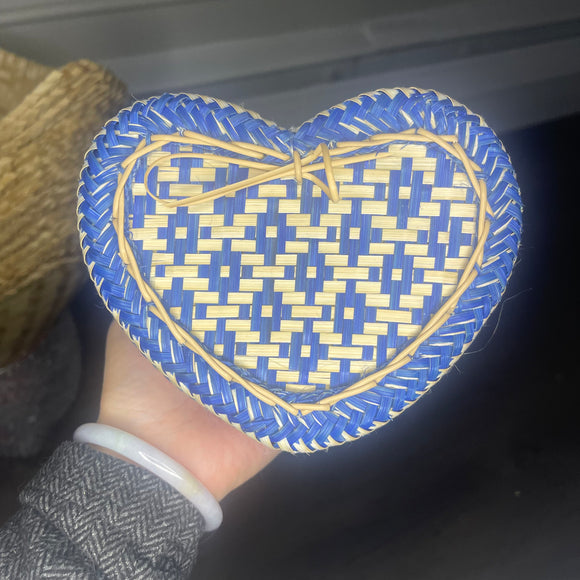 Blue Heart Basket Small