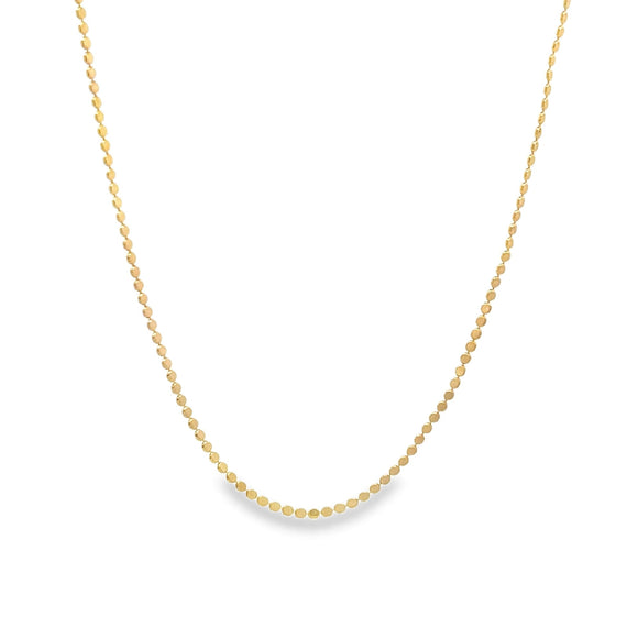 Dainty Thin Flat Disc Bead Chain (F93A)