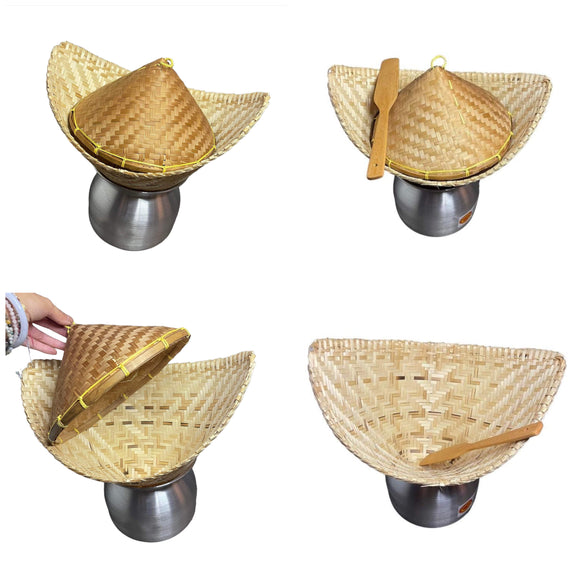 Special Preorder Handmade Bamboo Rice Steamer 4 Piece Set
