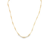 18K Gold Filled 4mm Beaded Chain Necklace (H184)