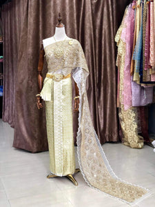 Extravagant Thai Beaded Sabai Outfit