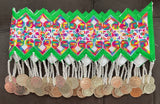 Hmong Hand Embroidery Rainbow Hlab (Green Trim) Style 2