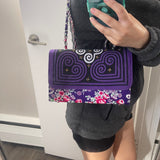 Thai Lis Loos CB Purse Hand Embroidery Purple 2