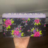 Thai Lis Loos Fabric w/ Vintage Embroidery Wallet/Purse