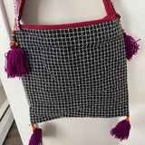 Hand Embroidery Messenger Bag W/Bells Tassels