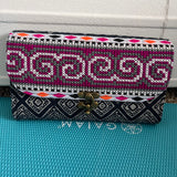 Hand Embroidery/Batik Wallet W/Strap