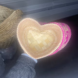 Pink Heart Basket Small