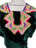 Hmong Outfit Paj Ntaub Tawm Laug Small Puff Shoulder Size 46 Design 1