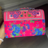 Thai Lis Loos CB Purse w/Cogci Embroidery Pink