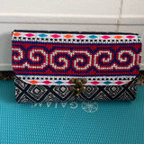 Hand Embroidery/Batik Wallet W/Straps