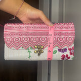 Thai Lis Loos w/ Vintage Embroidery Wallet/Purse