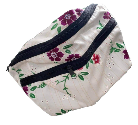 Fanny Pack White Thai Lis Loos Fabric