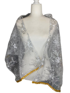 Thai Lace Sabai (White/Silver)