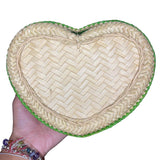 Handmade Bamboo Heart Basket Size Small