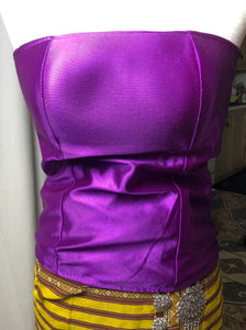 Royal Purple Strapless Tube Top