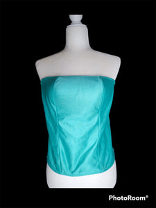 Teal Strapless Tube Top