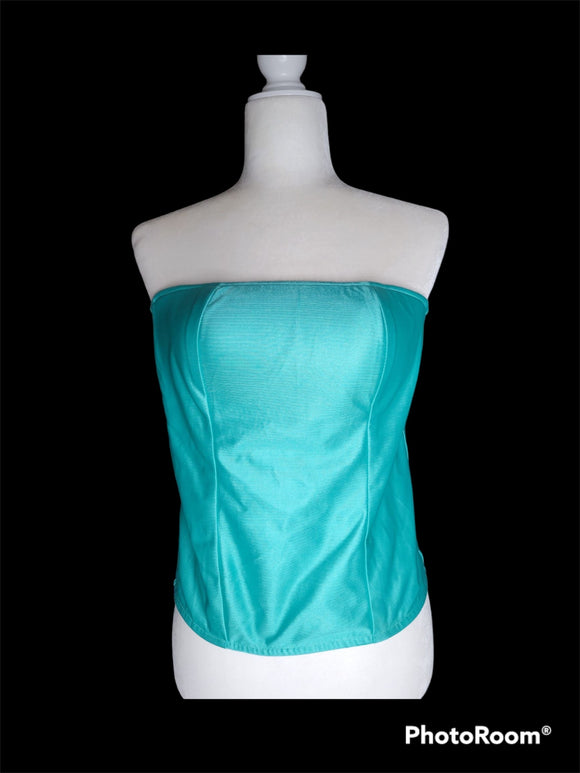 Teal Strapless Tube Top