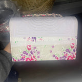 Thai Lis Loos CB Purse Hand Embroidery White