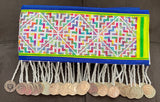 Hmong Hand Embroidery Rainbow Hlab (Blue Trim)