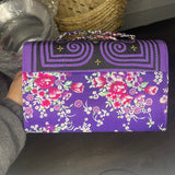 Thai Lis Loos CB Purse Hand Embroidery Purple 2