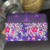 Thai Lis Loos CB Purse Hand Embroidery Purple