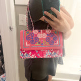 Thai Lis Loos CB Purse w/Cogci Embroidery Pink 2