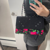 Thai Lis Loos CB Purse Hand Embroidery Black