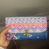 Thai Lis Loos Fabric w/ Vintage Embroidery Wallet/Purse