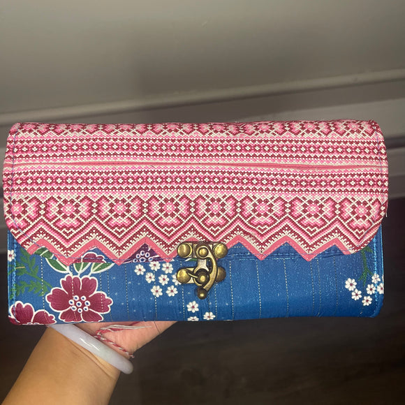 Thai Lis Loos w/ Vintage Embroidery Wallet/Purse