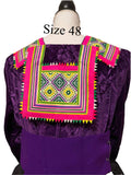 Hmong Outfit Paj Ntaub Tawm Laug Small Puff Shoulder Size 48