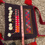 Hand Embroidery Messenger Bag W/Bells Tassels