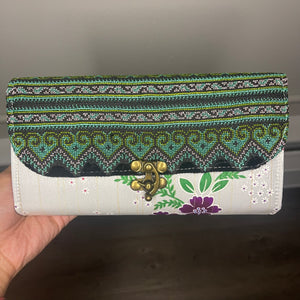 Thai Lis Loos w/ Vintage Embroidery Wallet/Purse