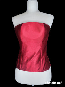 Burgundy Strapless Tube Top