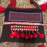 Hand Embroidery Messenger Bag W/Bells Tassels