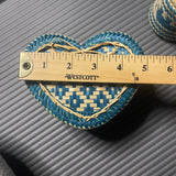 Turquoise Heart Basket Small