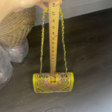 Thai Lis Loos CB Purse w/Cogci Embroidery Yellow