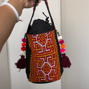 Hand Embroidery Arm/Bucket Bag