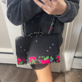 Thai Lis Loos CB Purse Hand Embroidery Black