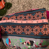 Hand/Machine Embroidery Messenger Bag W/Tassels