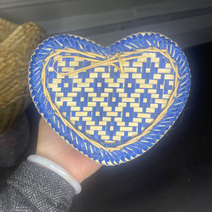 Blue Heart Basket Small