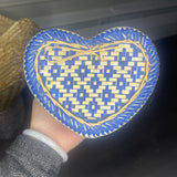 Blue Heart Basket Small